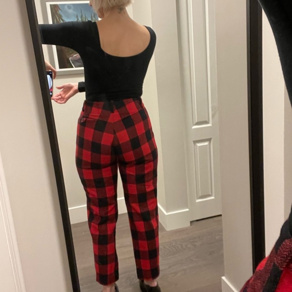 Vintage Buffalo plaid 100% wool trousers - Picture 11 of 14